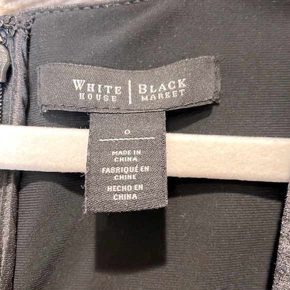 WHBM Instantly Slimming 3/4 Sleeve Dress Gray Shimmer Size 0 - Picture 6 of 9